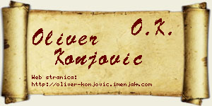 Oliver Konjović vizit kartica